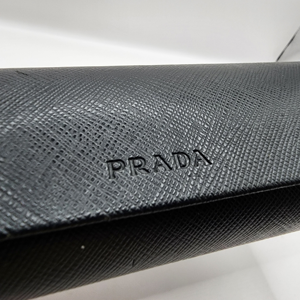 Prada Hard Shell Eyeglass Sunglass Case Holder Black - Picture 3 of 4